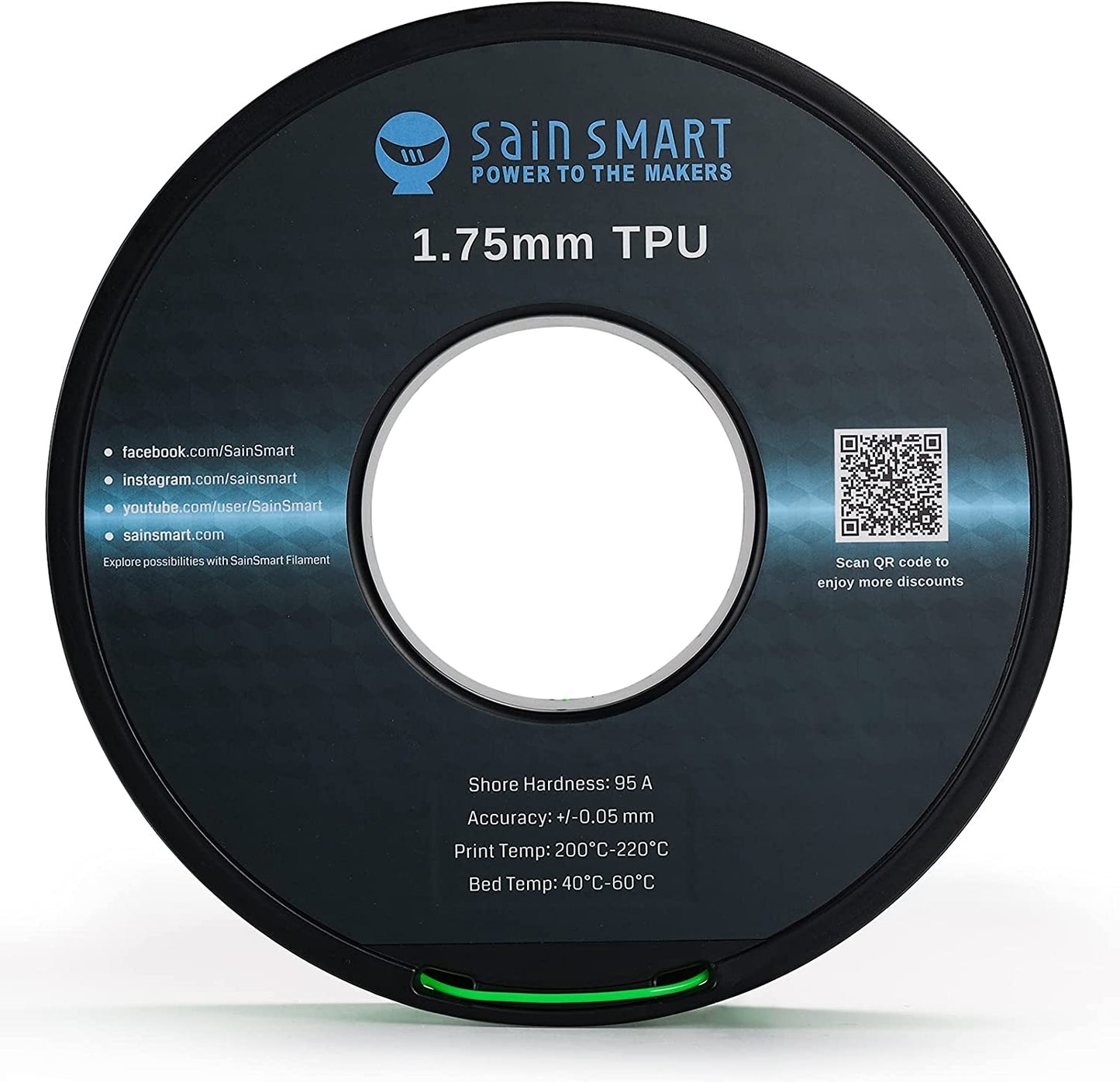 SainSmart - Cyberpunk Neon Green TPU Filament 1.75mm (800g)