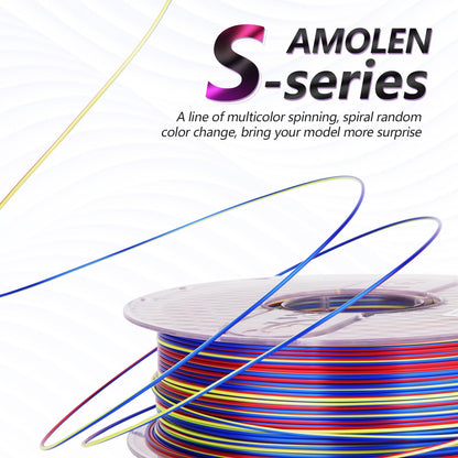 Amolen - Silk PLA S-Series Filament Variety Pack 1.75mm (4x 200g Spools)