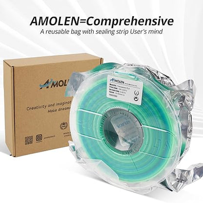 Amolen - Crystal-Transparent Gradient PLA Filament 1.75mm - 1kg / 2.2lbs