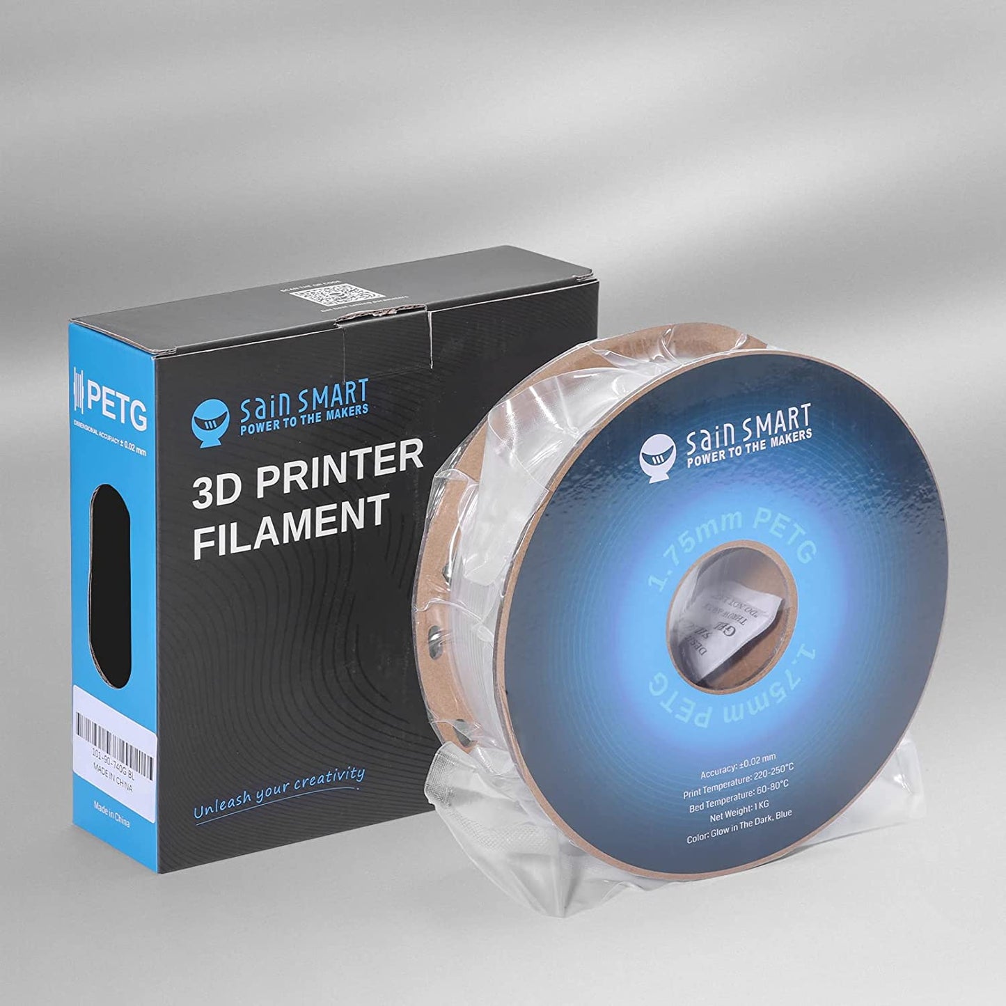 SainSmart - Glow-in-the-Dark Blue PRO-3 PETG Filament 1.75mm (1kg)
