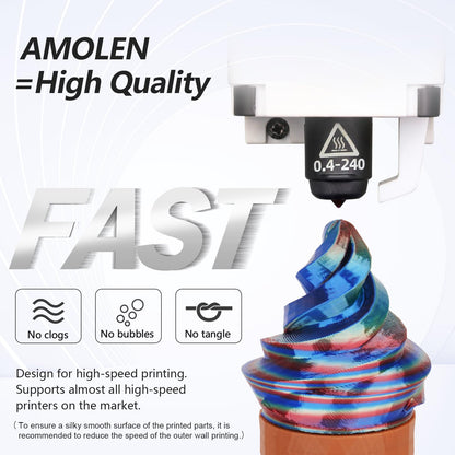Amolen - Silk S-Series PLA Filament Variety Pack - 1.75mm (4x1kg)