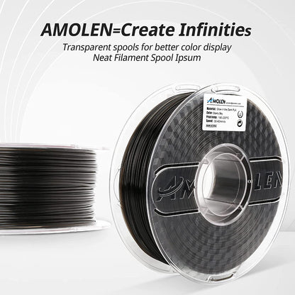 Amolen - Glow-in-the-Dark PLA Filament Variety Pack 1.75mm (4x 200g Spools)