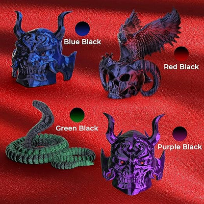 Amolen - Dual Color Silk PLA Filament Variety Pack 1.75mm (4x 200g Spools)