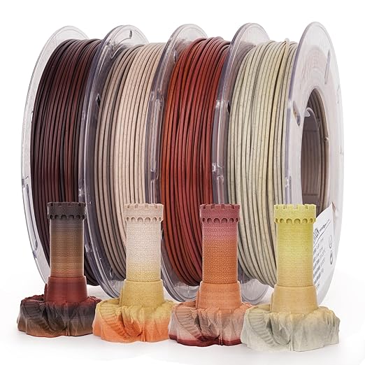 Amolen - Marble PLA Filament Variety Pack - 1.75mm (4x200g)