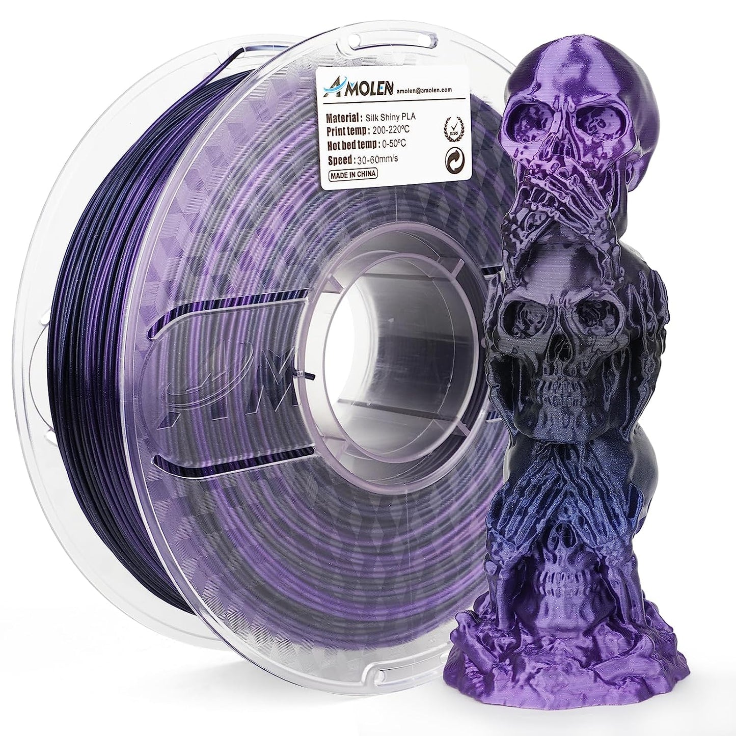 Amolen - Shiny Gradient Silk PLA Filament 1.75mm (1kg)