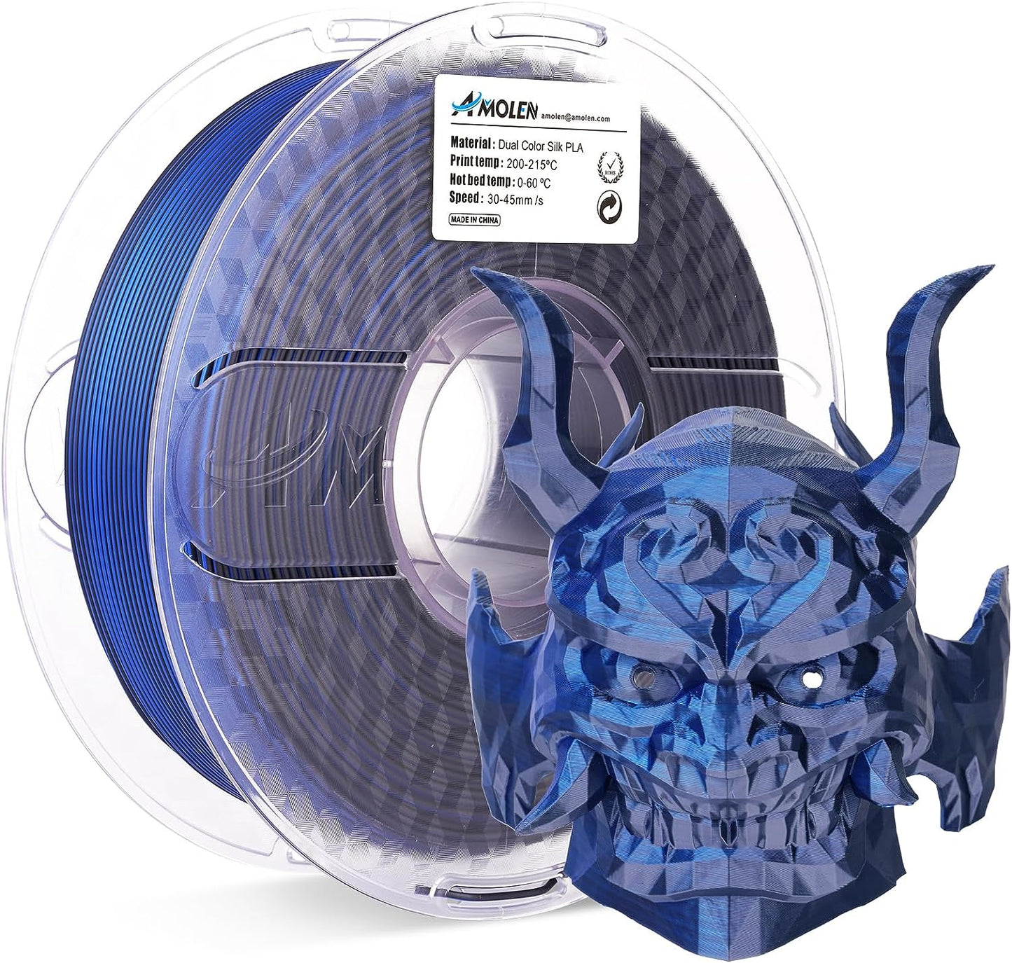 Amolen - Silk Dual Color PLA Filament 1.75mm - 1kg / 2.2lbs