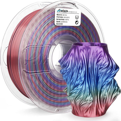 Amolen - Silk Rainbow PLA Filament 1.75mm (1kg / 2.2lbs)