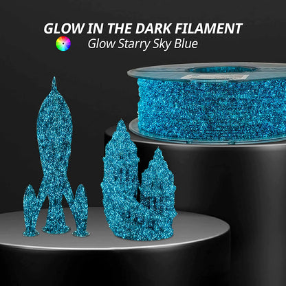 Amolen - Glow-in-the-Dark PLA Filament Variety Pack 1.75mm (4x 200g Spools)