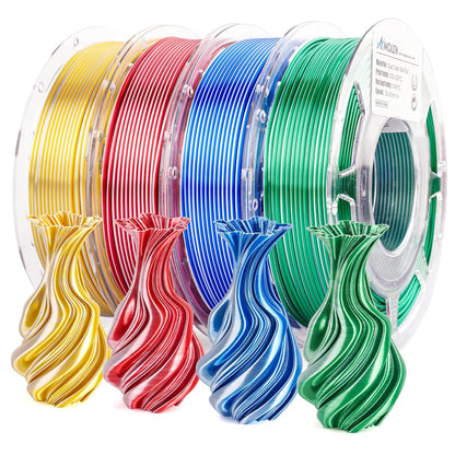 Amolen - Dual Color Silk PLA Filament Variety Pack 1.75mm (4x 200g Spools)