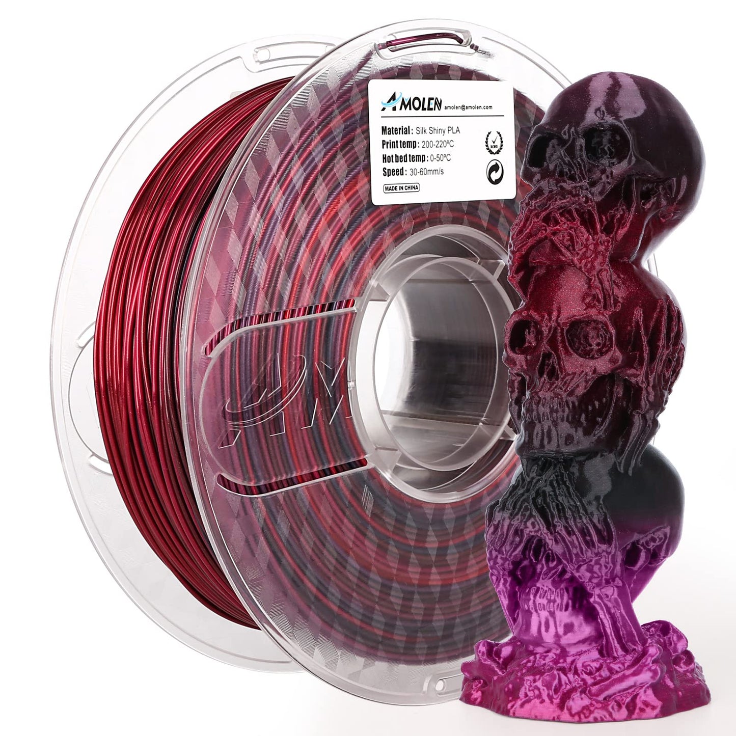 Amolen - Shiny Gradient Silk PLA Filament 1.75mm (1kg)
