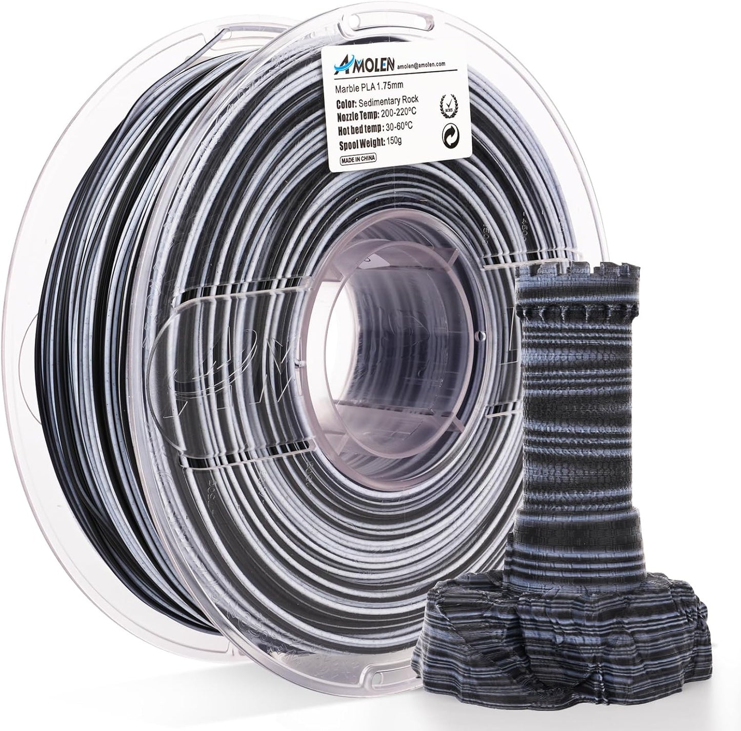 Amolen - Marble PLA Filament 1.75mm - 1kg / 2.2lbs