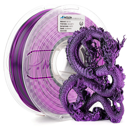 Amolen - Silk Dual Color PLA Filament 1.75mm - 1kg / 2.2lbs