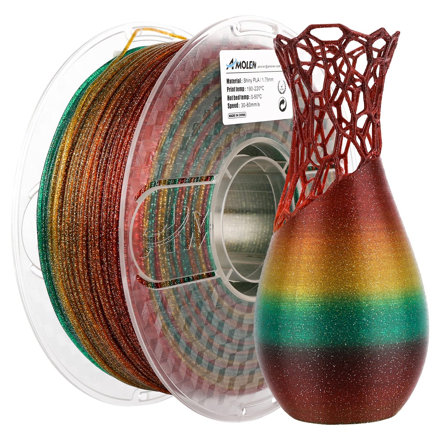 Amolen - PLA Galaxy Sparkle & Shiny Filament 1.75mm - 1kg / 2.2lbs