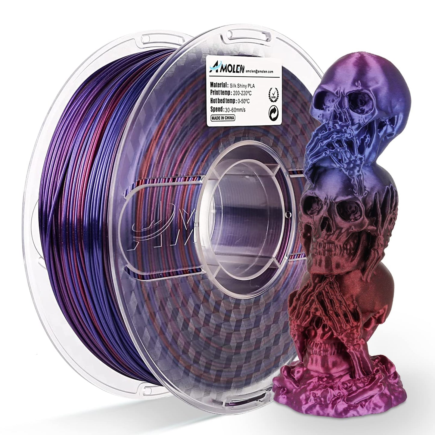 Amolen - Shiny Gradient Silk PLA Filament 1.75mm (1kg)