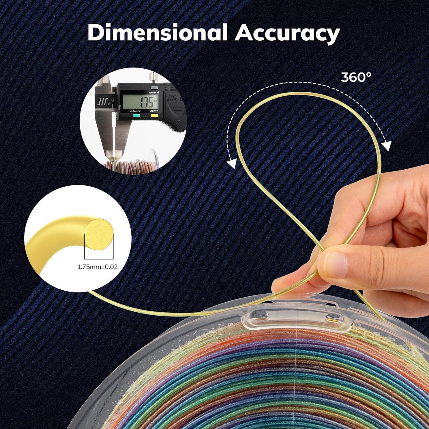 Amolen - PLA Galaxy Sparkle & Shiny Filament 1.75mm - 1kg / 2.2lbs