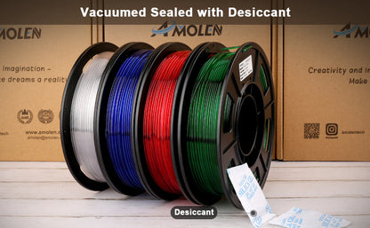 Amolen Transparent PETG Filament Variety Pack 1.75mm (4x 250g Spools)