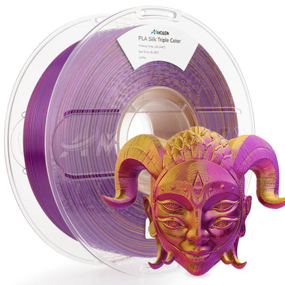Amolen - Silk Triple Color PLA Filament 1.75mm - 1kg / 2.2lbs