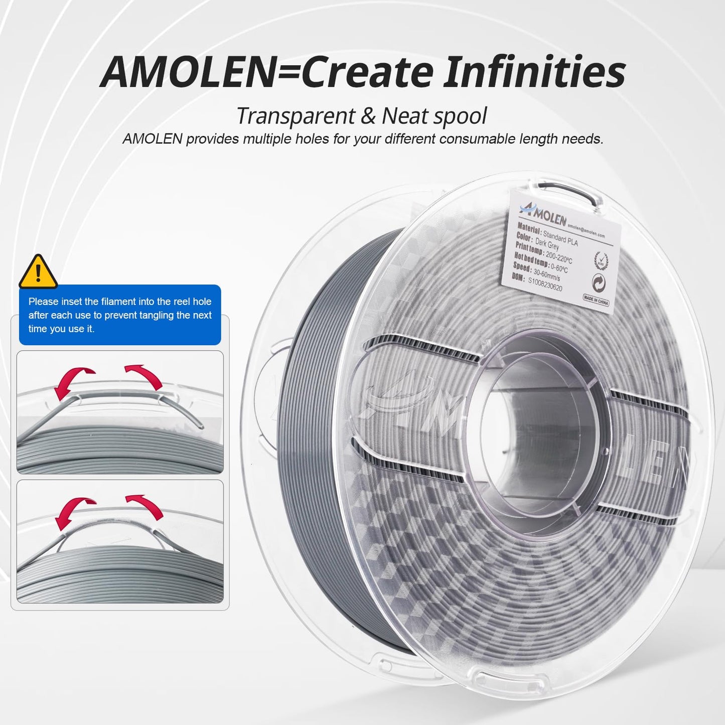 Amolen - PLA Basic High Speed Filament 1.75mm (1kg)