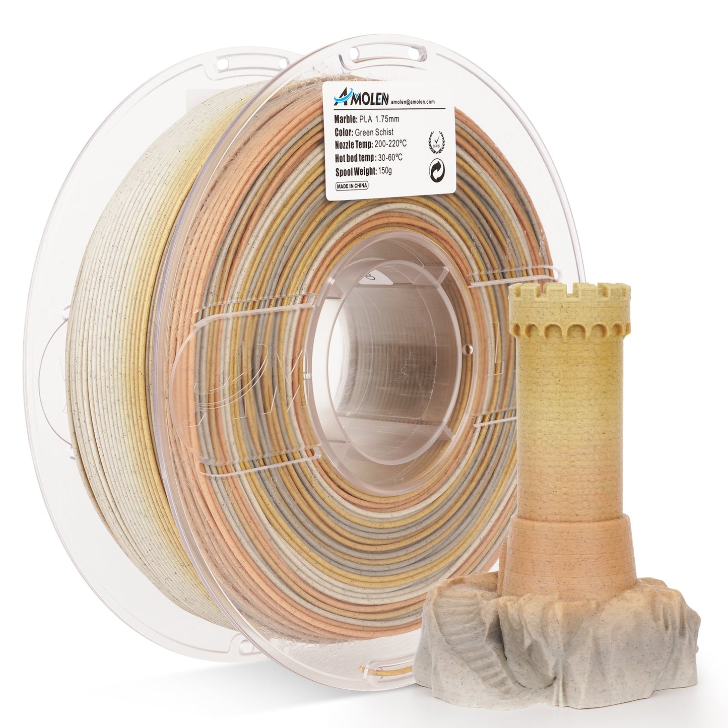 Amolen - Marble PLA Filament 1.75mm - 1kg / 2.2lbs