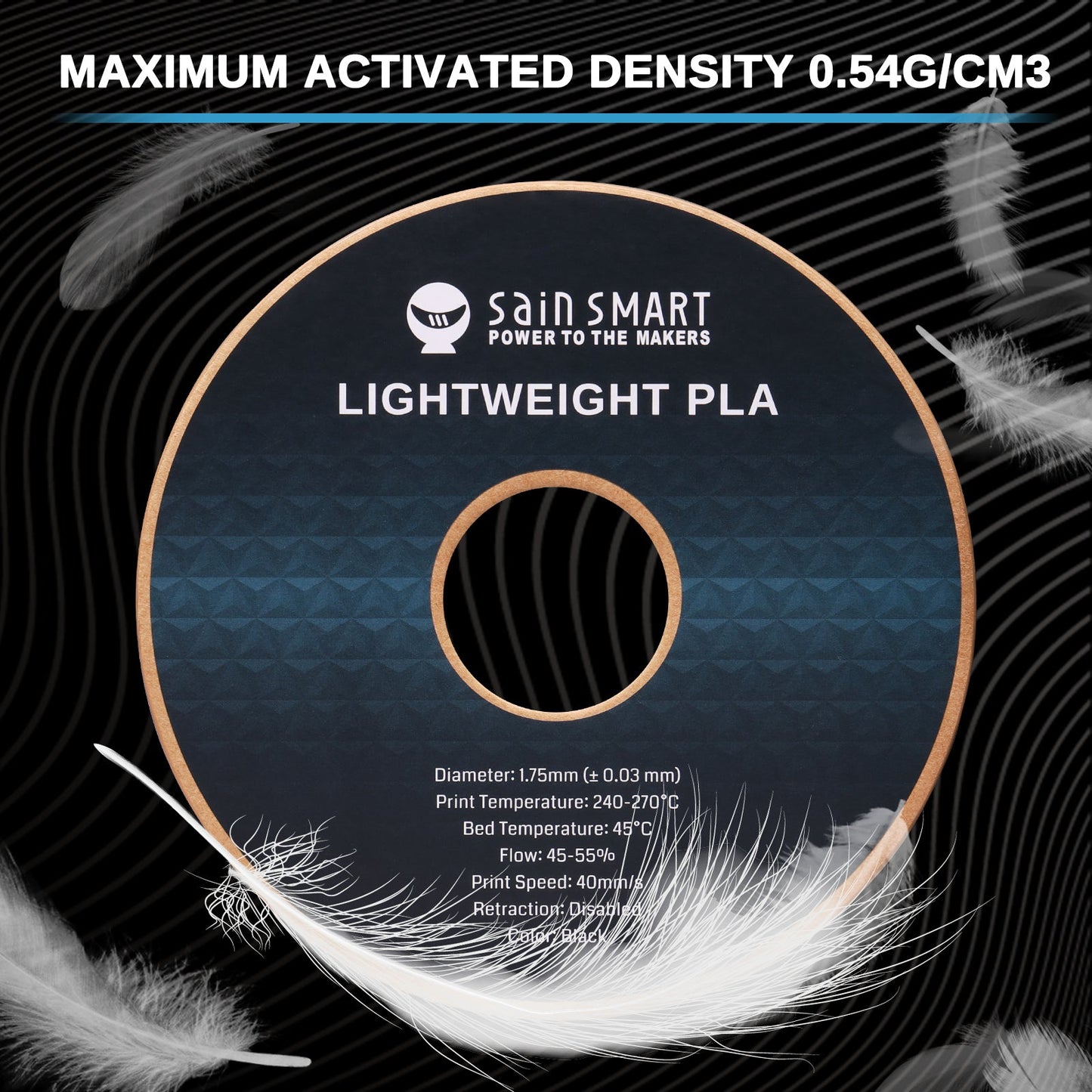 SainSmart LW-PLA Lightweight Active Foaming Filament 1.75mm (1kg)