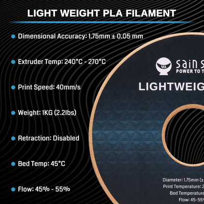 SainSmart LW-PLA Lightweight Active Foaming Filament 1.75mm (1kg)