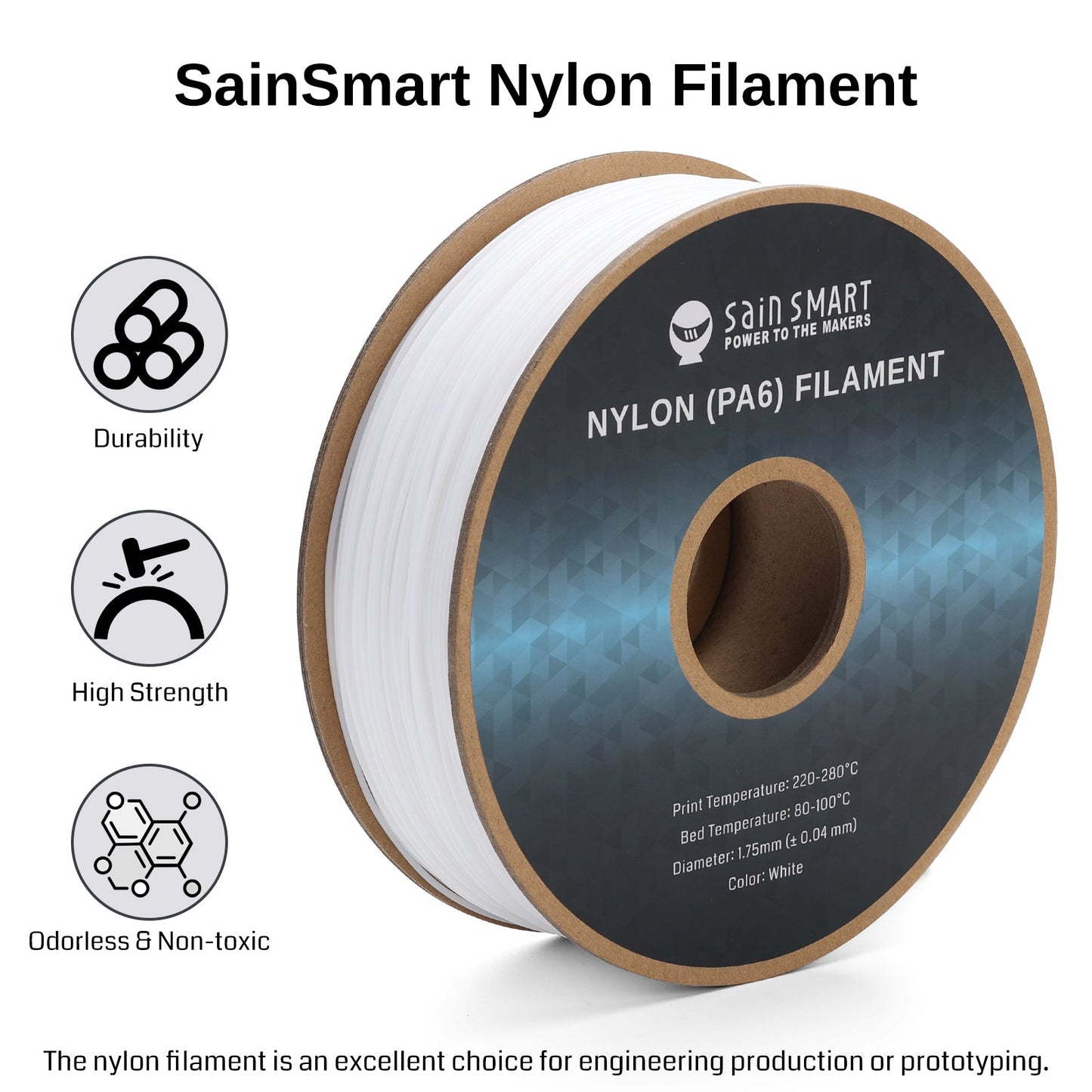 SainSmart - PA6 Nylon Filament 1.75mm, 1kg