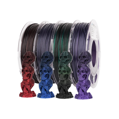Amolen - Shiny Gradient Silk PLA Filament Variety Pack 1.75mm (4x 200g Spools)