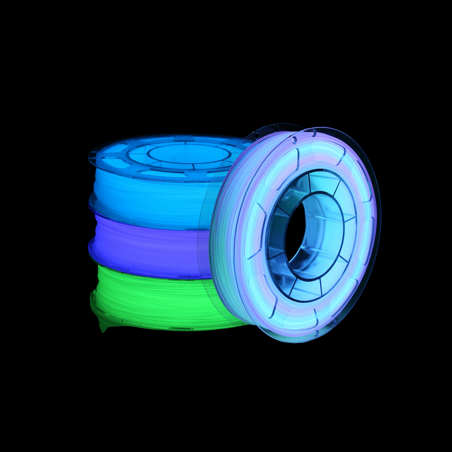 Amolen - Glow-in-the-Dark PLA Filament Variety Pack 1.75mm (4x 200g Spools)