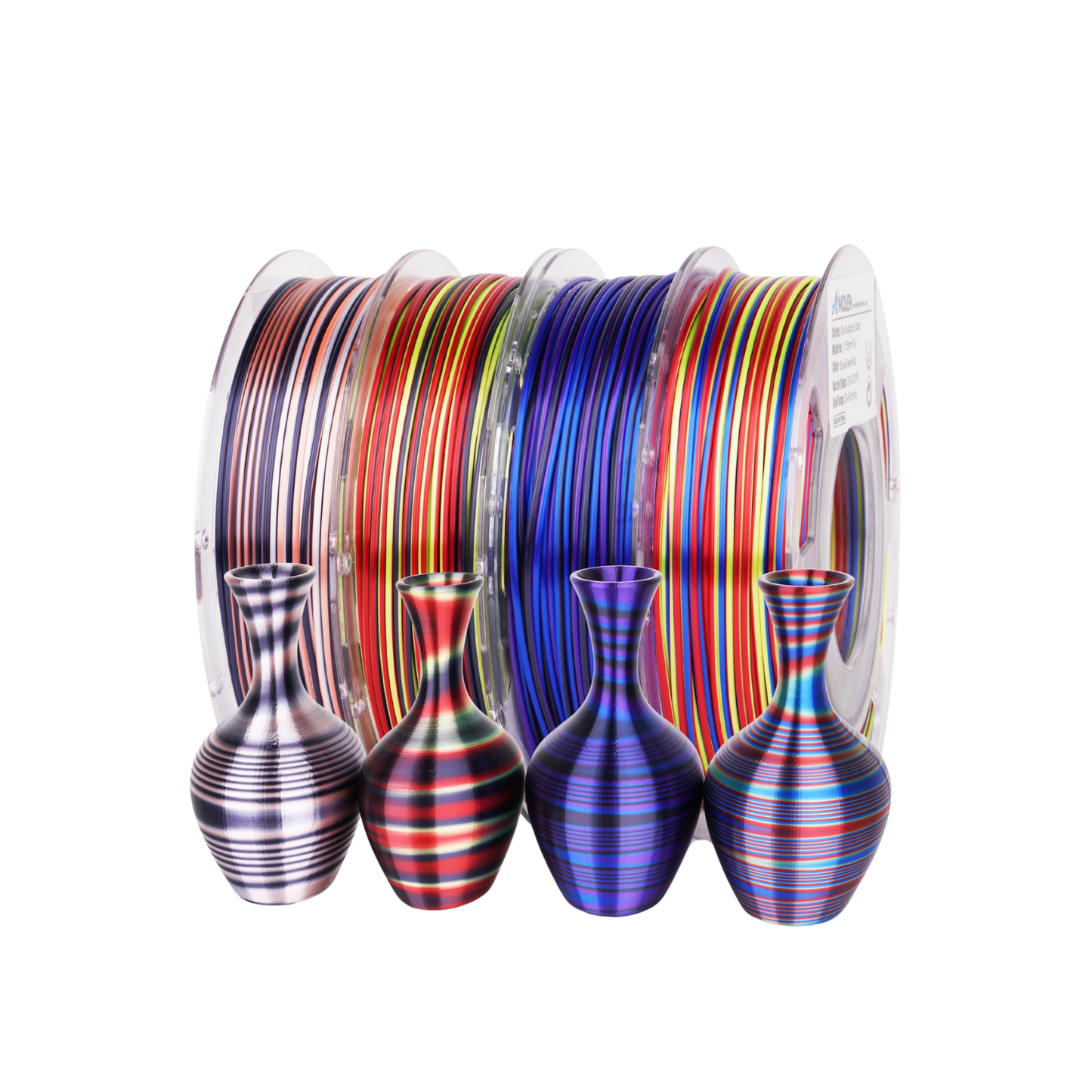 Amolen - Silk PLA S-Series Filament Variety Pack 1.75mm (4x 200g Spools)