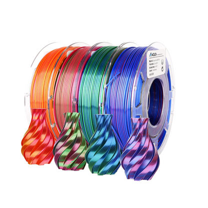 Amolen - Dual Color Silk PLA Filament Variety Pack 1.75mm (4x 200g Spools)