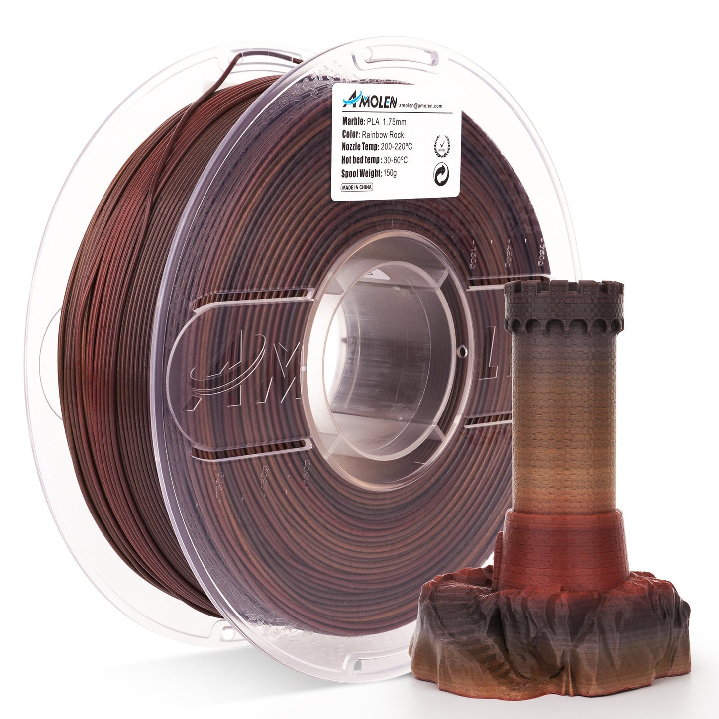 Amolen - Marble PLA Filament 1.75mm - 1kg / 2.2lbs
