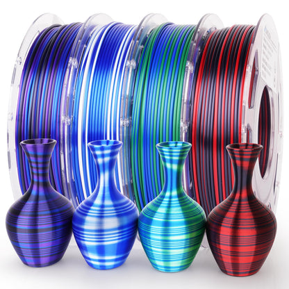 Amolen - Silk S-Series PLA Filament Variety Pack - 1.75mm (4x1kg)
