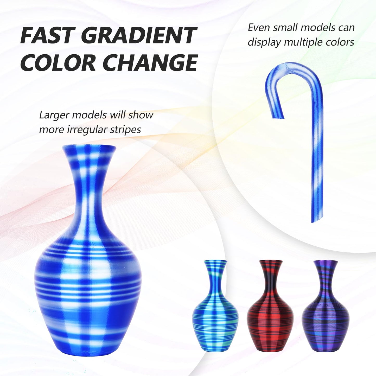 Amolen - Silk PLA S-Series Filament Variety Pack 1.75mm (4x 200g Spools)