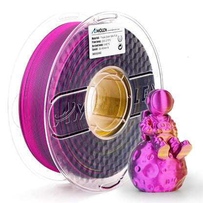 Amolen - Silk Triple Color PLA Filament 1.75mm - 1kg / 2.2lbs