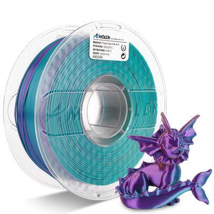 Amolen - Silk Triple Color PLA Filament 1.75mm - 1kg / 2.2lbs