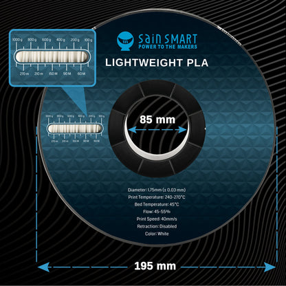 SainSmart LW-PLA Lightweight Active Foaming Filament 1.75mm (1kg)