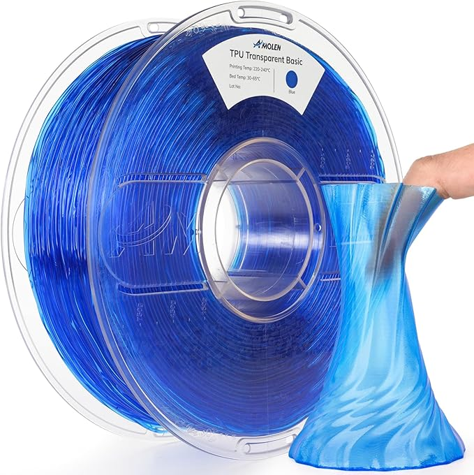 Amolen - Transparent TPU Filament 1.75mm (95A) - 1kg / 2.2lbs