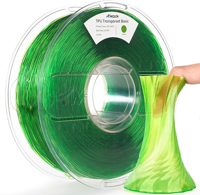 Amolen - Transparent TPU Filament 1.75mm (95A) - 1kg / 2.2lbs