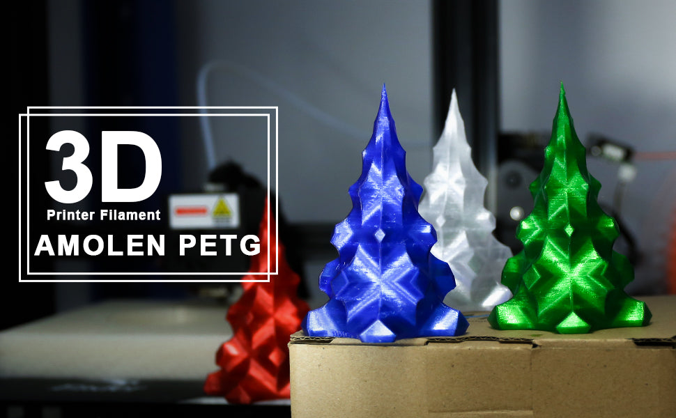 Amolen Transparent PETG Filament Variety Pack 1.75mm (4x 250g Spools)