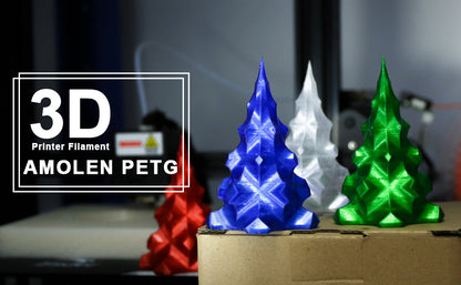 Amolen Transparent PETG Filament Variety Pack 1.75mm (4x 250g Spools)