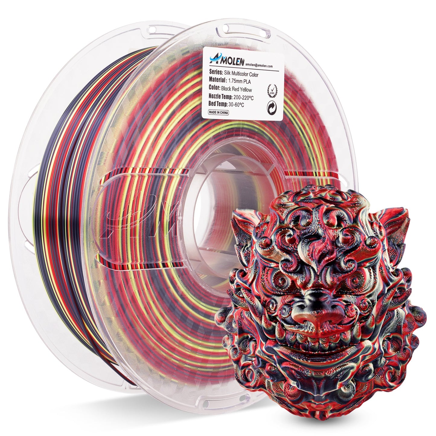 Amolen - Silk S-Series PLA Filament 1.75mm (1kg / 2.2lbs)