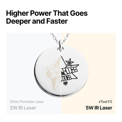 xTool - F2 5W IR & 15W Diode Portable Dual Laser Engraver