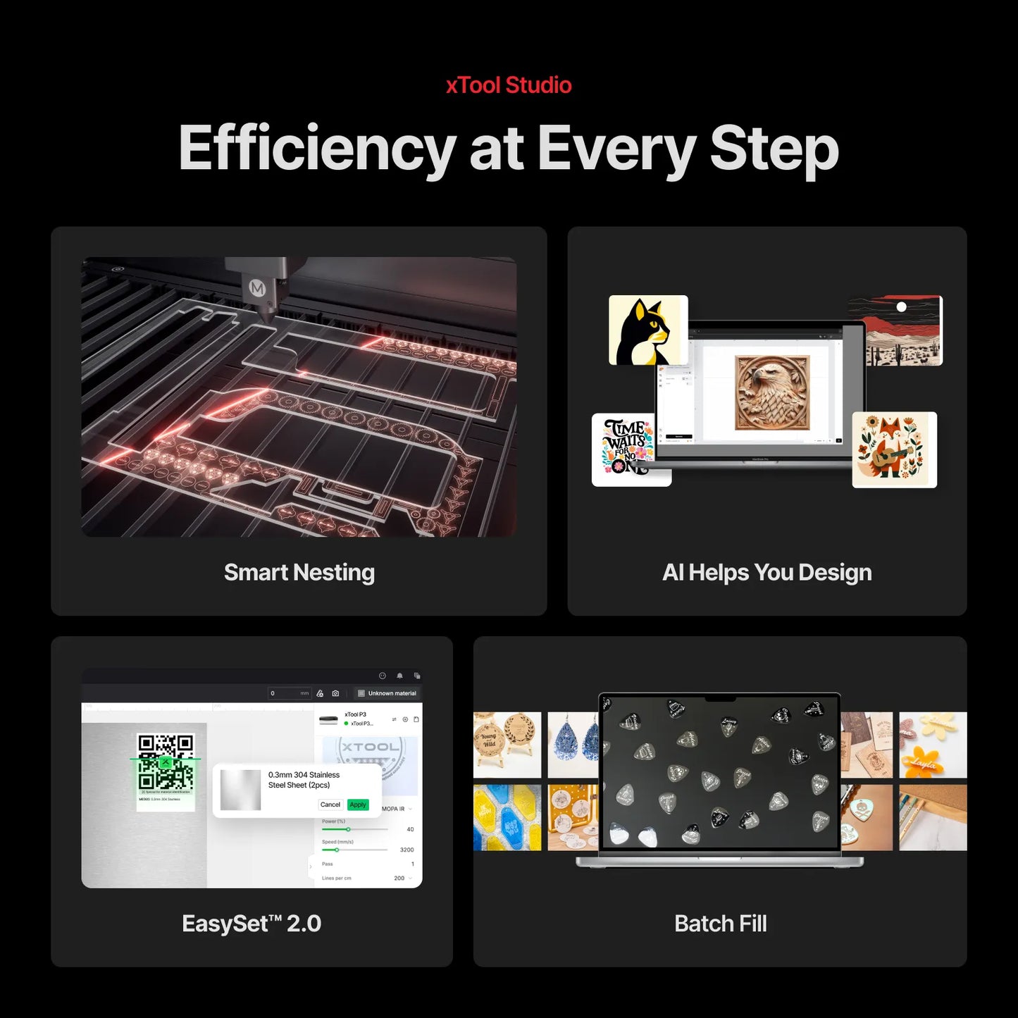 xTool - P3 80W Flagship CO2 Laser Cutter with Intelligent Automation
