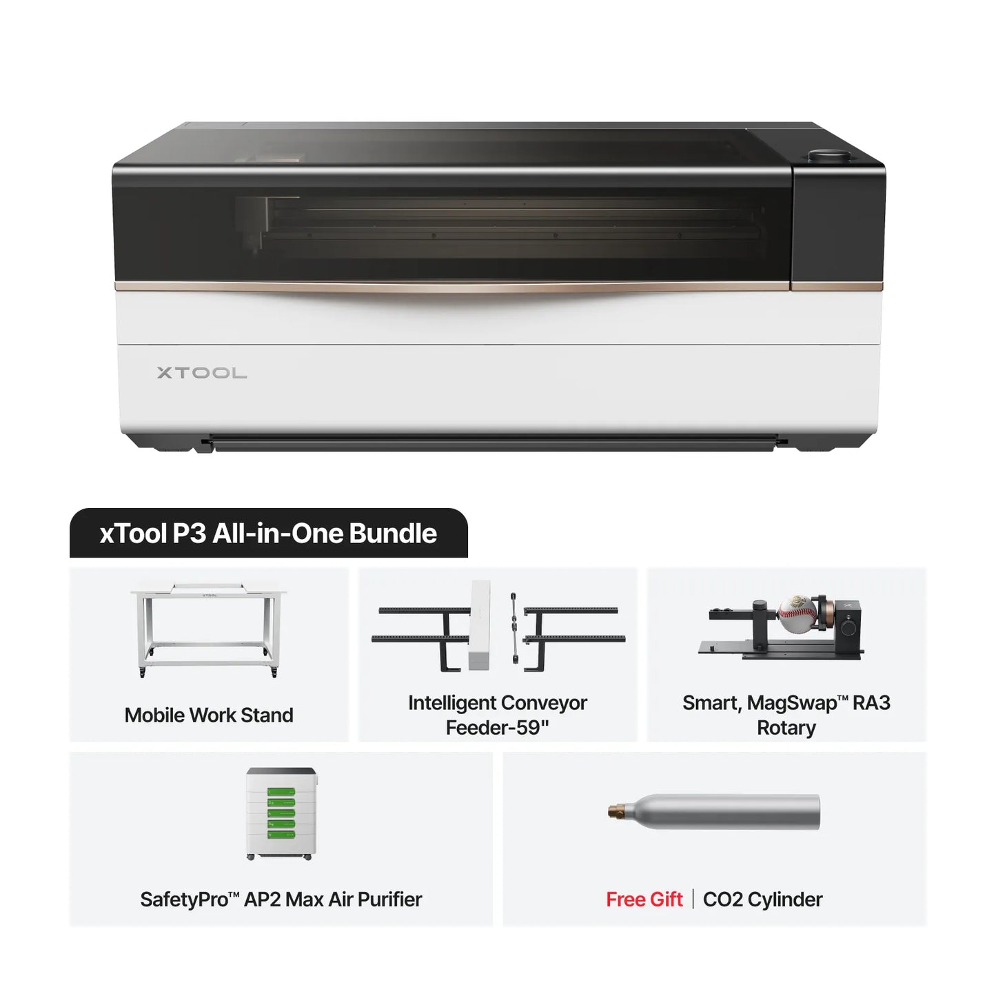 xTool - P3 80W Flagship CO2 Laser Cutter with Intelligent Automation