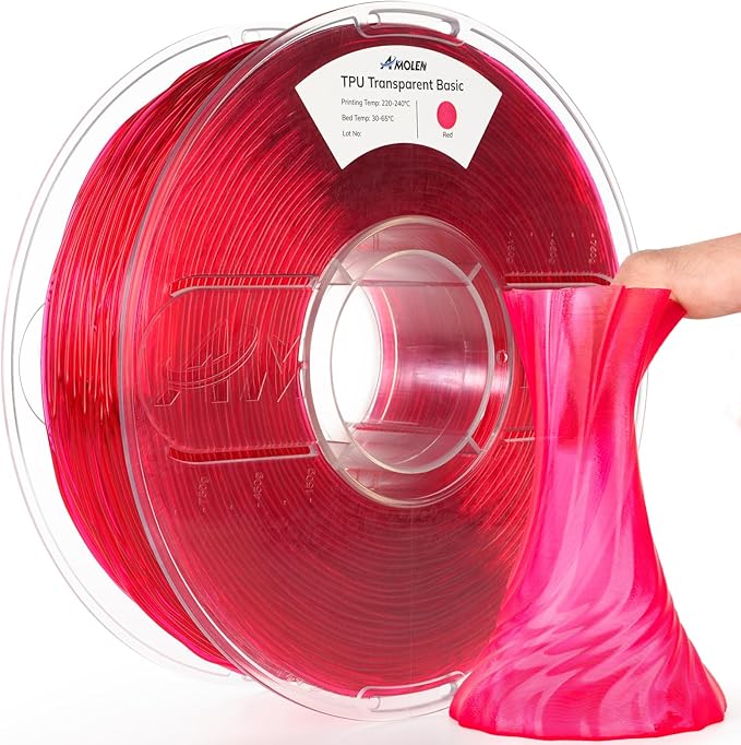Amolen - Transparent TPU Filament 1.75mm (95A) - 1kg / 2.2lbs